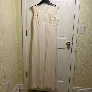 Vintage White Gown | No Brand Tags | Likely Homemade | Pearlescent Sequins